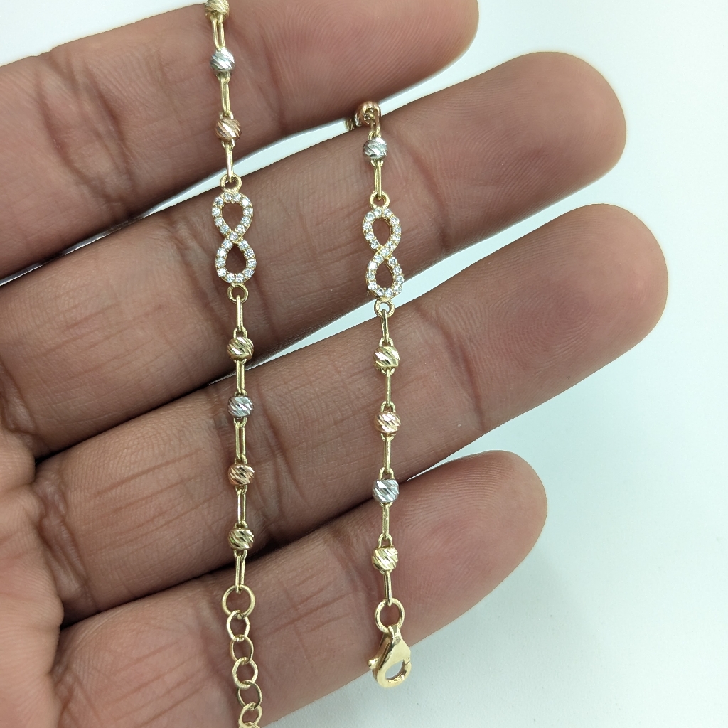 14kt Real Gold Infinity Bracelet
